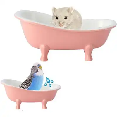 HausPets Lote 2 camas bañera cerámica rosa pequeño animal - Color: Rosa | Cantidad: 2 unidades - HausPets - Comparador de precios