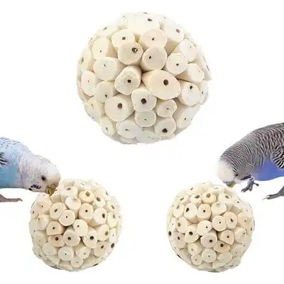 IntiMeg Juego de 3 pelotas masticables naturales para pájaros - 3 piezas - IntiMeg - Comparador de precios