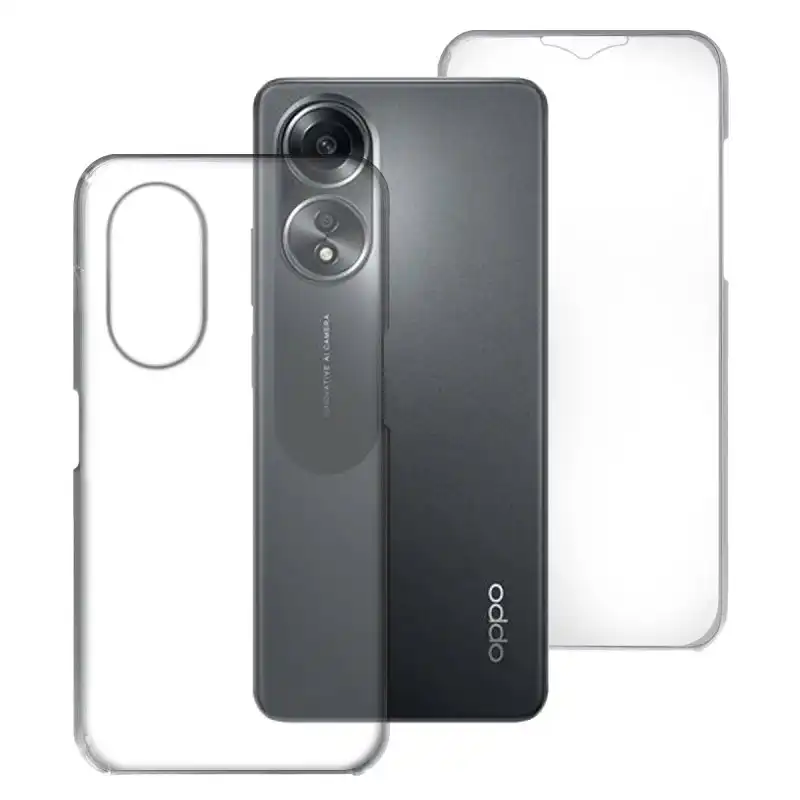 Max Power Digital Funda Doble Cara 360 Grados Silicona Transparente Para Oppo A38 4g