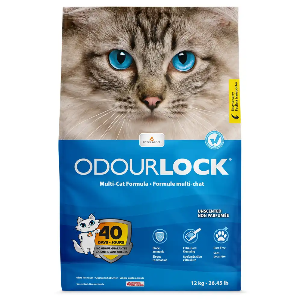 ODOURLOCK Sin perfume arena aglomerante para gatos - 12 kg