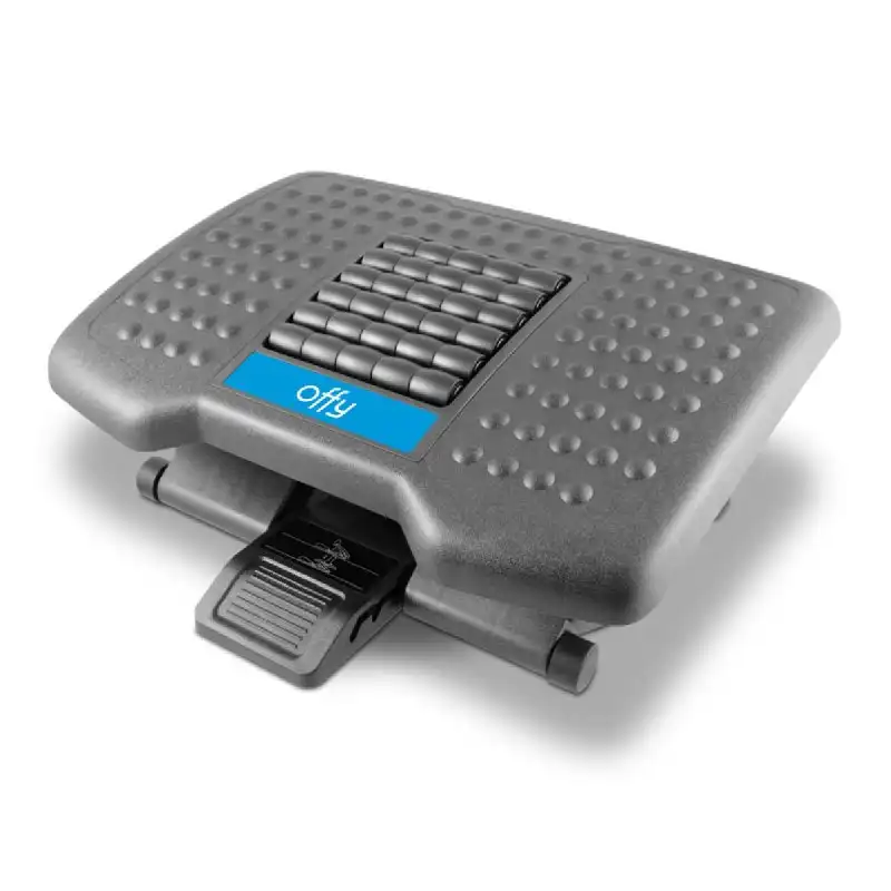 Offy Roko Reposapiés Ajustable en Altura e Inclinación Negro