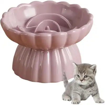UAMLY Comedero elevado de cerámica antitragantamiento para gatos - púrpura - Uamly - Comparador de precios