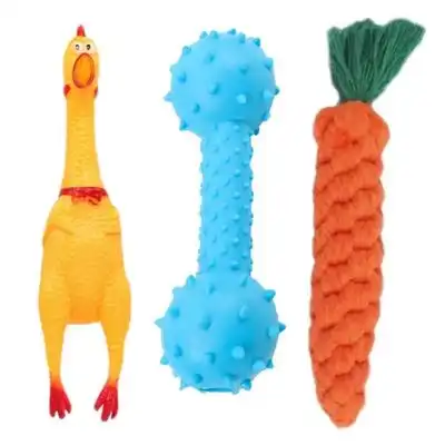 UAMLY  para la dentición del perro (zanahoria, pollitos, mancuerna) - 3 piezas - Uamly - Comparador de precios