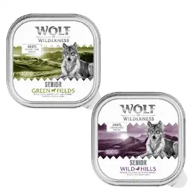 Wolf of Wilderness Senior - Receta duoproteica 6 / 24 x 300 g en tarrina - 6 x 300 g: Pack mixto (3 x cordero y pollo, 3 x pato y ternera) - Wolf of Wilderness - Comparador de precios