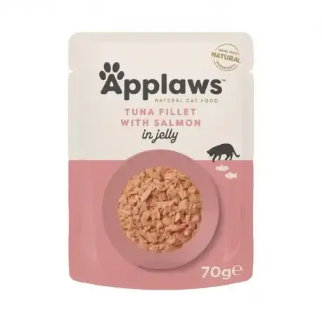 Applaws Comida Húmeda para Gatos en Gelatina con Atún y Salmón, 16x70 gr - Applaws - Comparador de precios