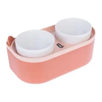 Comedero doble TIAKI con contenedor de alimentos - 2 x 420 ml - TIAKI - Comparador de precios