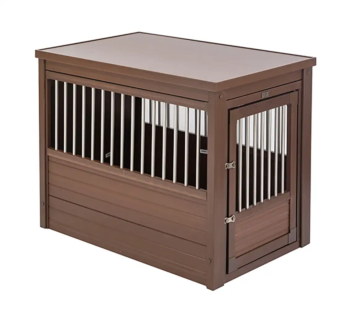 FINCA CASAREJO Jaula Confort Modelo Arkansas marrón - Perrera de Interior para Perros - 91,2x60,2x71,1 cm - Finca Casarejo - Comparador de precios