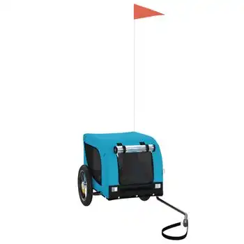Remolque De Bicicleta Para Perros Hierro Tela Oxford Azul Negro Vidaxl - VIDAXL - Comparador de precios