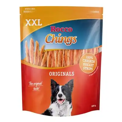 Rocco Chings Pack XXL láminas de carne para perros - Tiras de pechuga de pollo 900 g - Rocco - Comparador de precios
