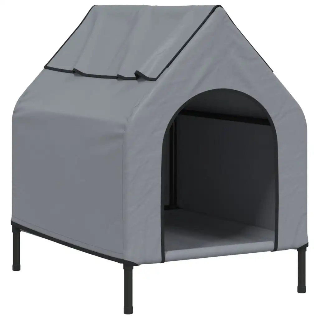 vidaXL Casa para perros tela Oxford y acero gris antracita - VIDAXL - Comparador de precios