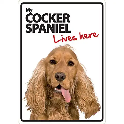 Señal A5 'My Cocker Spaniel Lives Here'