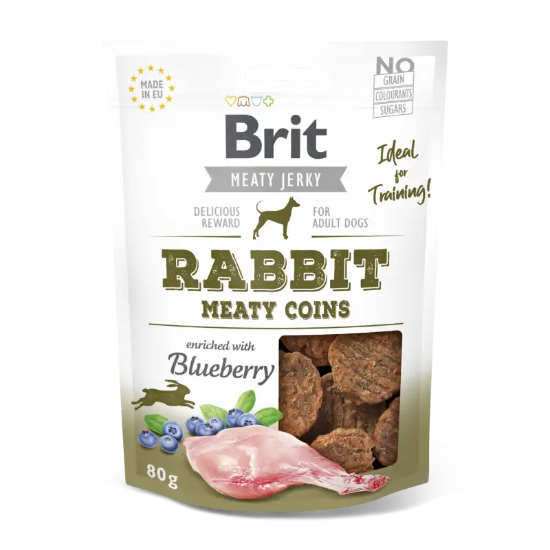 Brit jerky snack meaty coins conejo premios para perro, Peso 80 Gr - Brit - Comparador de precios