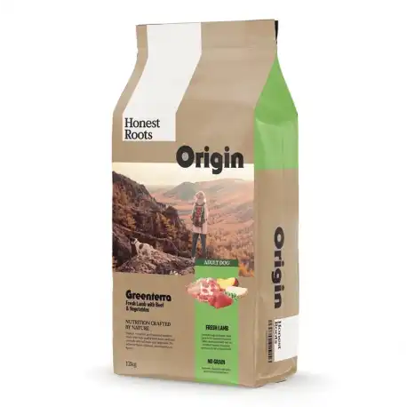 Honest Roots Origin Greenterra Pienso Natural Para Perros con Cordero y Vacuno, 12 Kg - Honest Roots - Comparador de precios
