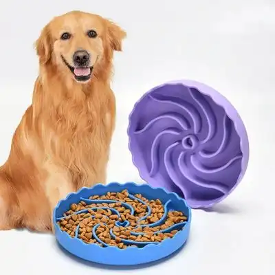 IntiMeg Comedero de silicona de alimentación lenta para perros - Azul oscuro - IntiMeg - Comparador de precios
