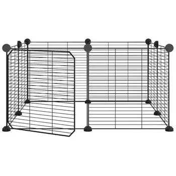 Jaula Para Mascotas De 8 Paneles Con Puerta Acero Negro 35x35cm Vidaxl - VIDAXL - Comparador de precios