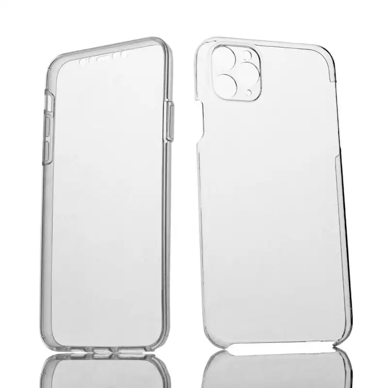 Max Power Digital Funda Doble Cara 360 Grados Silicona Transparente Para Apple Iphone 11 Pro Max