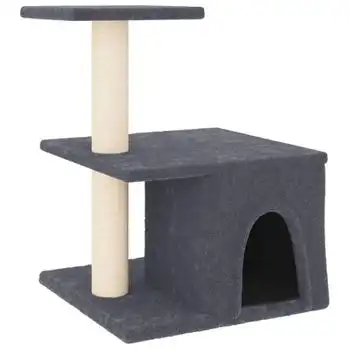 Rascador Para Gatos Con Postes De Sisal Gris Oscuro 48 Cm Vidaxl - VIDAXL - Comparador de precios