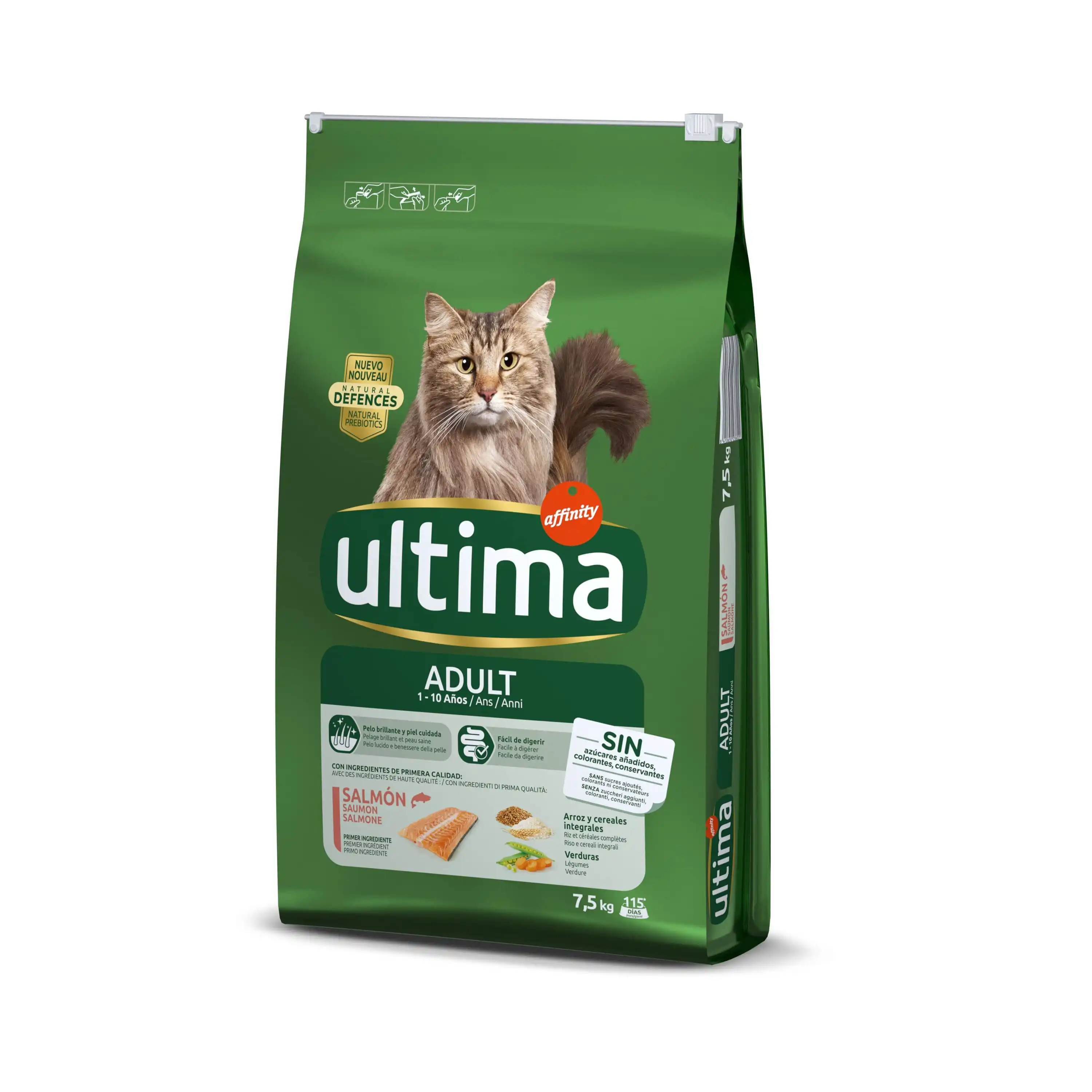 Ultima Adult con salmón para gatos - 7,5 kg