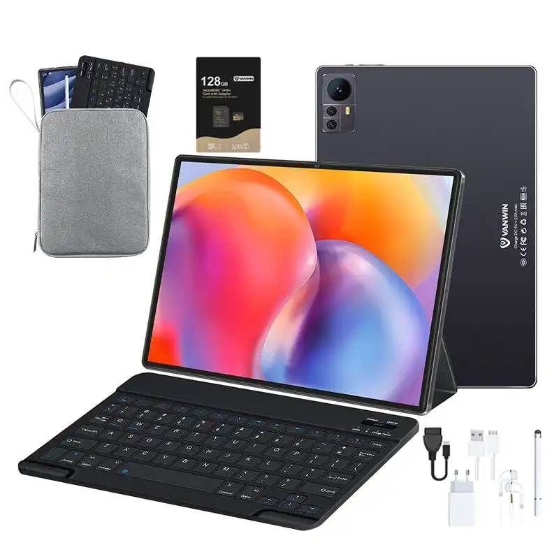 Vanwin S39 LTE 10.1" 4/64GB Negra + Funda + Teclado Bluetooth + Bolsa + Stylus + MicroSD 128GB