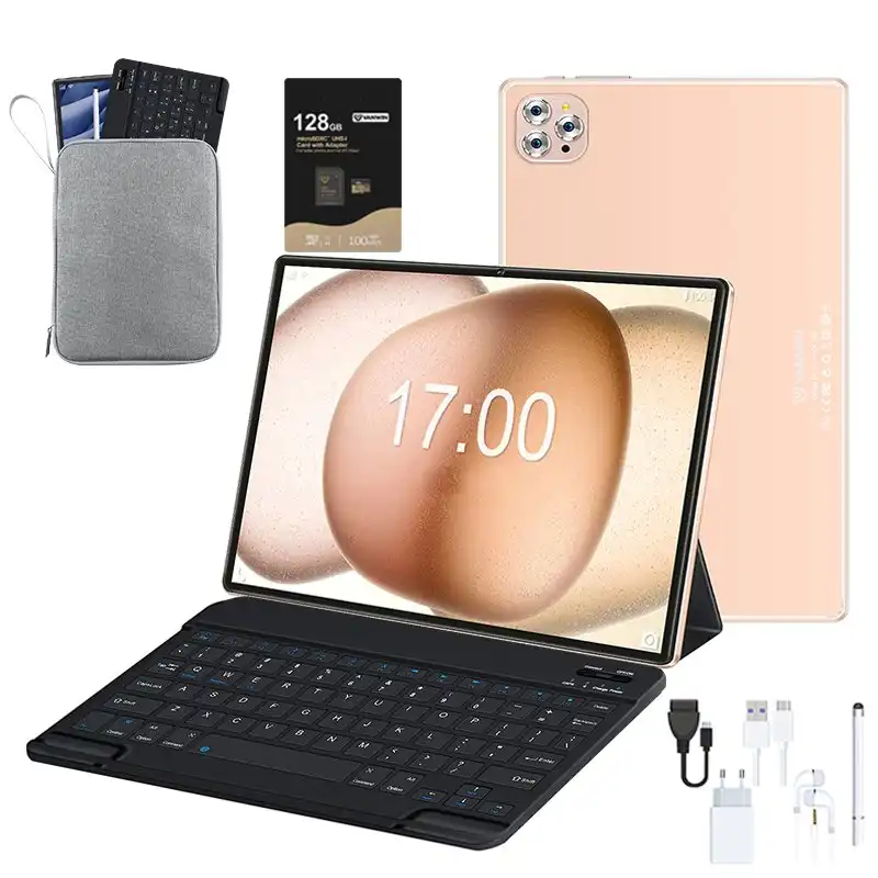 Vanwin V62 LTE 10.1" 4/64GB Dorada + Funda con Teclado + Stylus + MicroSD 128GB