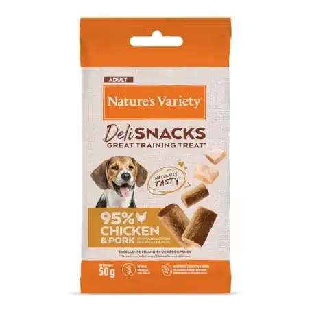 0.05 KG Nature’s Variety Bocaditos Deli Snacks Adult Pollo y Cerdo para perros - Natures Variety - Comparador de precios