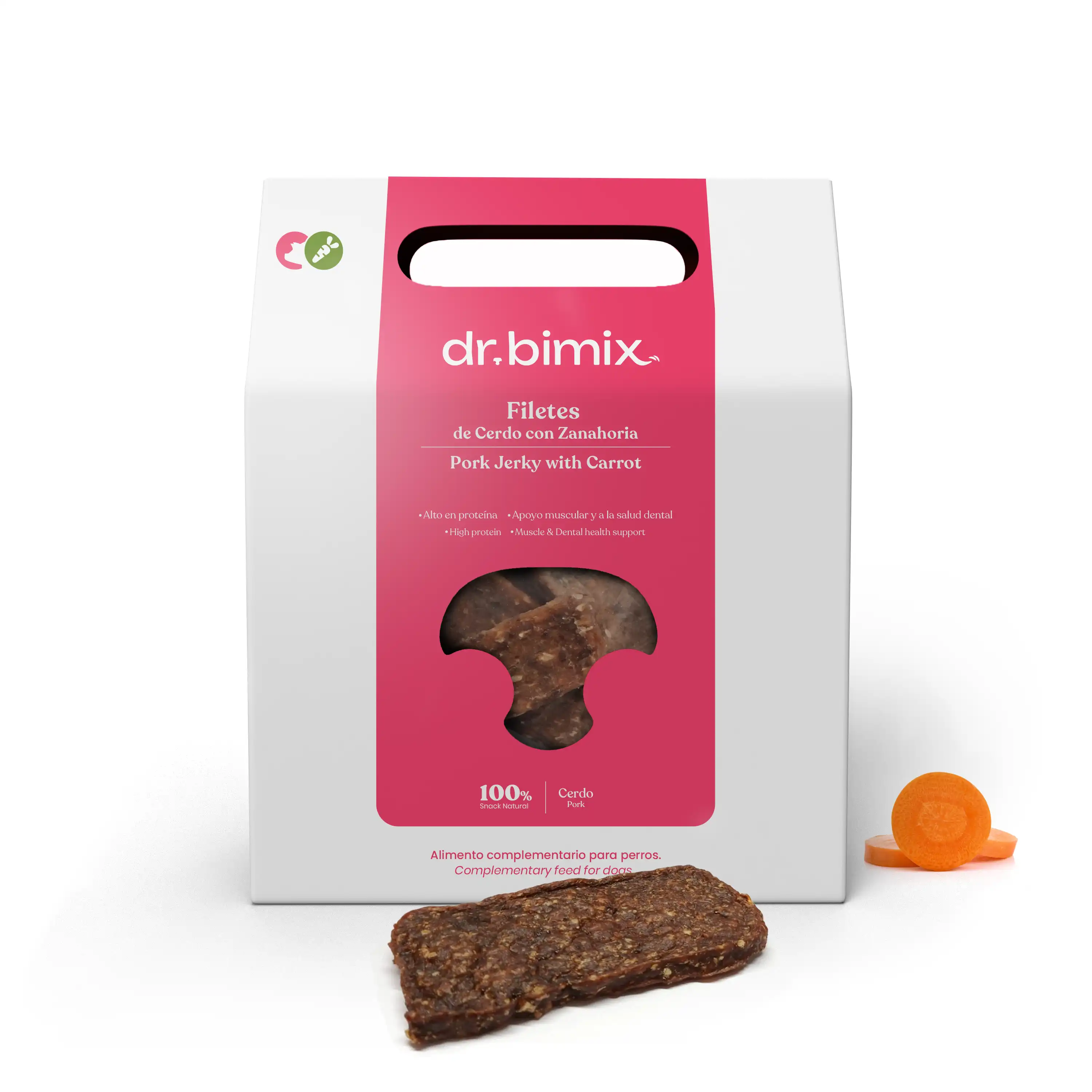 dr.bimix Filetes de Cerdo con Zanahoria para Perros | Premio Natural Rico en Proteína - 500 g - dr.bimix - Comparador de precios