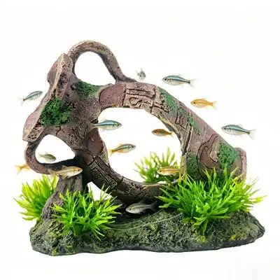 FurryFusion Jarrón decorativo roto para acuario - Artículo 1 - Furry Fusion - Comparador de precios