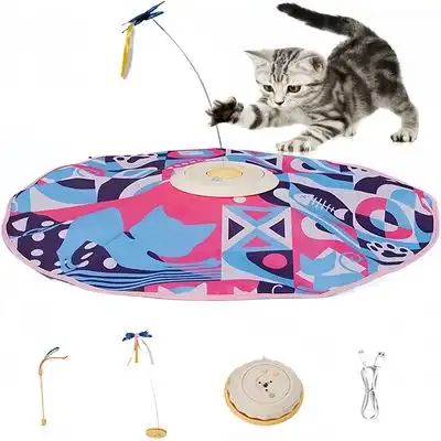 IntiMeg  interactivo de gato con plumas - flor de cerezo rosa - IntiMeg - Comparador de precios