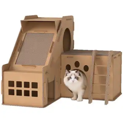 PawHut Rascador para Gato 67x66x57 cm Marrón - 1 Article - PawHut - Comparador de precios