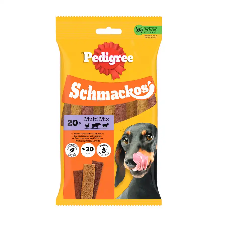Pedigree Schmackos Tiras Carne Snacks para perros - 144 g - Pedigree - Comparador de precios
