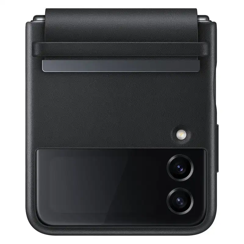 Samsung Flap Leather Cover Funda Negra para Galaxy Z Flip4