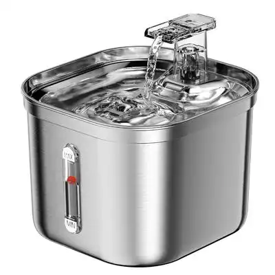 UAMLY Fuente de agua de acero inoxidable para gatos de interior - 2.2 litros - Uamly - Comparador de precios
