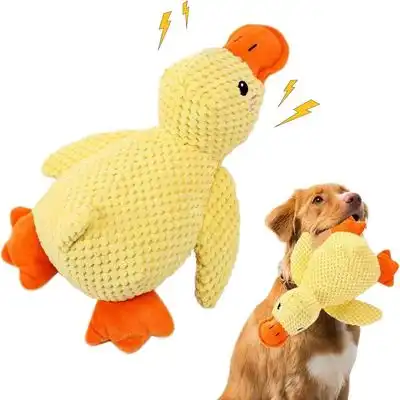 ZooVenture Perro pato de peluche - 25 cm, emite sonidos y silbidos - AMARILLO - Zooventure - Comparador de precios