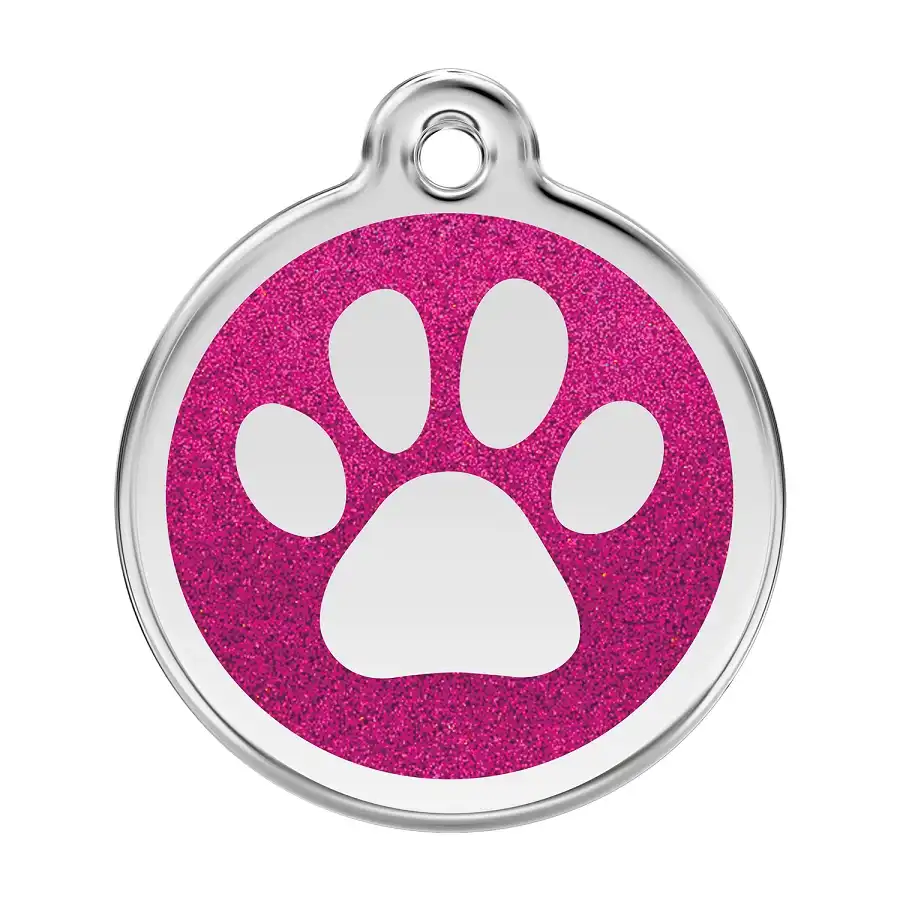 Placa identificativa Huella Brillante Fucsia S - RedDingo - Comparador de precios