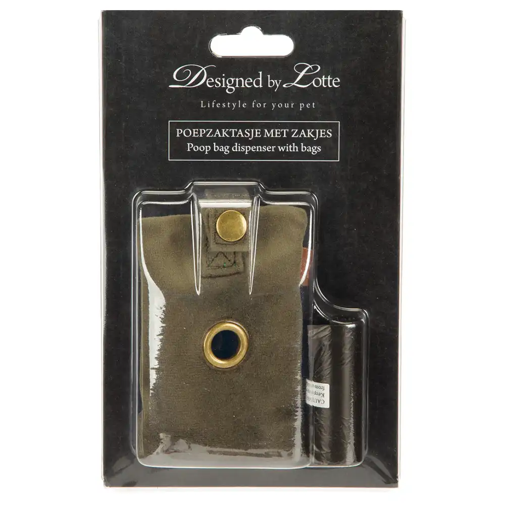 Designed by Lotte dispensador de bolsas para heces - verde (incl. 2 rollos)