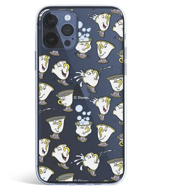 Funda Oficial de Disney La Bella y la Bestia Chip Potts Siluetas para iPhone 12 Pro Max
