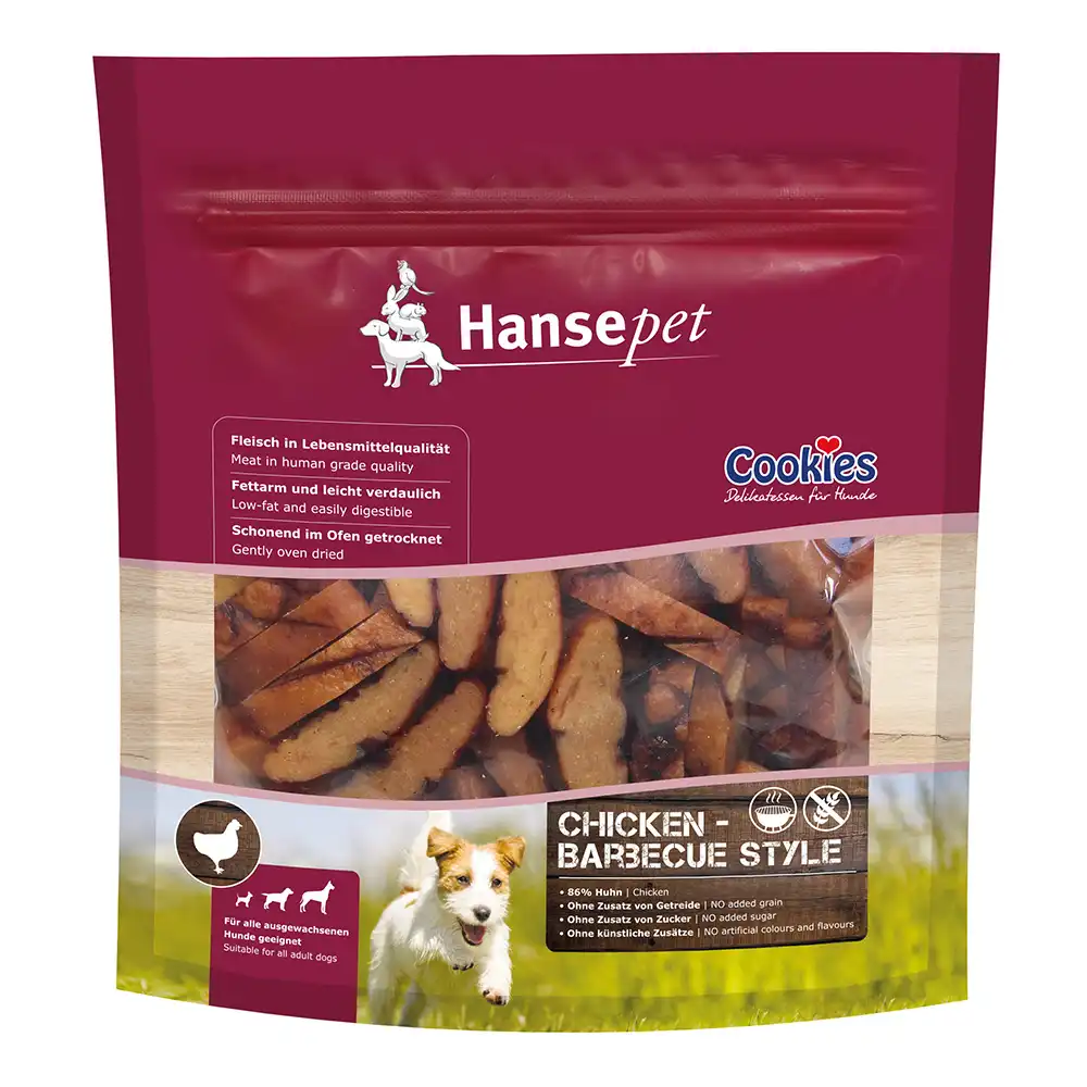 Hansepet Cookies BBQ Style snacks con pollo para perros - 475 g - Cookie's - Comparador de precios