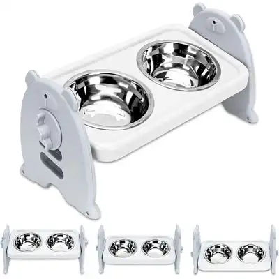 HausPets Comederos elevados ajustables mascotas, 3 2 comederos acero - Para perros y gatos pequeños - HausPets - Comparador de precios