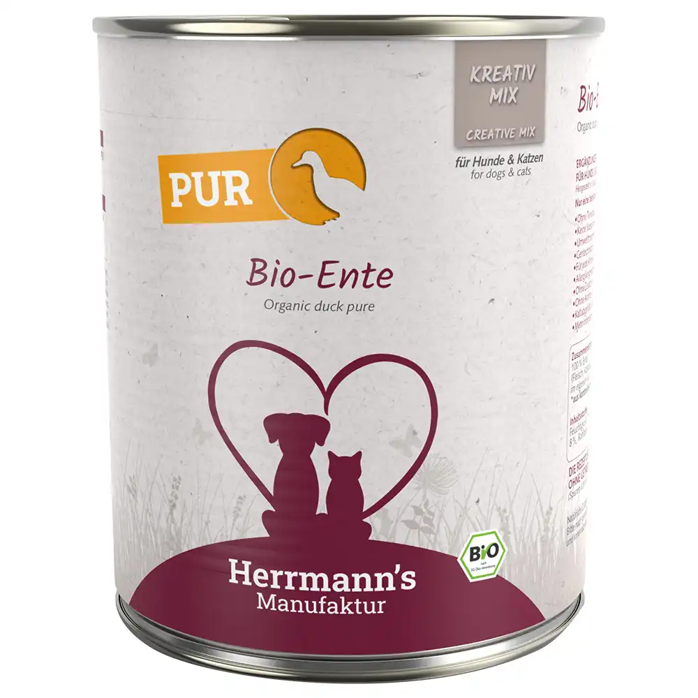 Herrmanns Bio Carne pura 6 x 800 g - Pato ecológico - Herrmanns - Comparador de precios