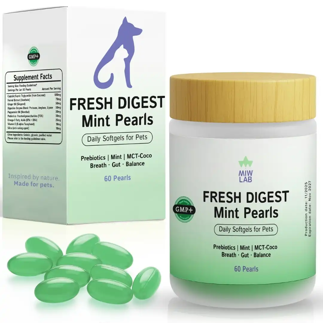Mauritius Island Dogs Prebióticos con Menta Mal Aliento para perros y gatos - 60 uds. - Mauritius Island Dogs - Comparador de precios
