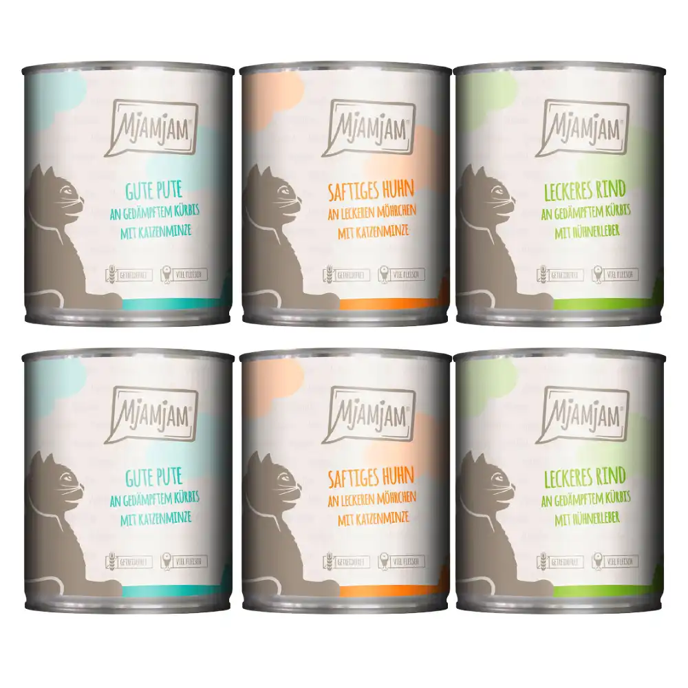 MjAMjAM con pura carne 6 x 800 g - Pack mixto - Mix (3 variedades) - MjAMjAM - Comparador de precios