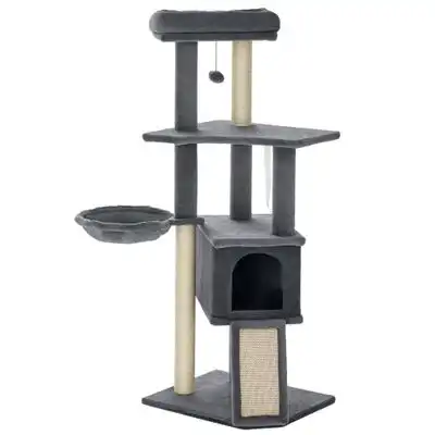 PawHut Árbol para Gato 48x40x127 cm Gris - 1 Article - PawHut - Comparador de precios