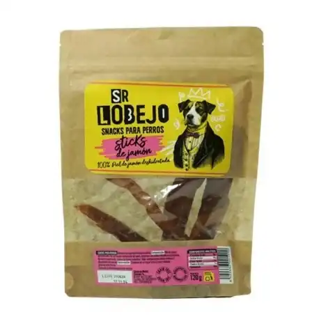 Sr Lobejo Snack para Perros Sticks de Jamón, 1 x 120 gr - Sr Lobejo - Comparador de precios