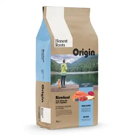 Honest Roots Origin Mini Riverland Pienso Natural Para Perros Pequeños con Salmón y Vacuno, 2 Kg - Honest Roots - Comparador de precios