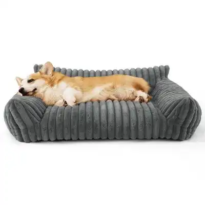 IntiMeg Cojín para cesta para perros con funda extraíble, 60x45x20cm - Gris - IntiMeg - Comparador de precios