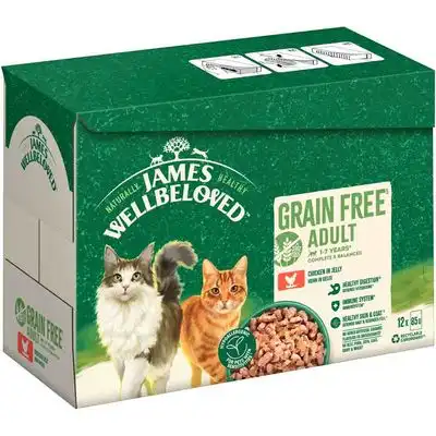 James Wellbeloved Grain Free Adult Cat pollo en gelatina - 12 x 85 g - James Wellbeloved - Comparador de precios