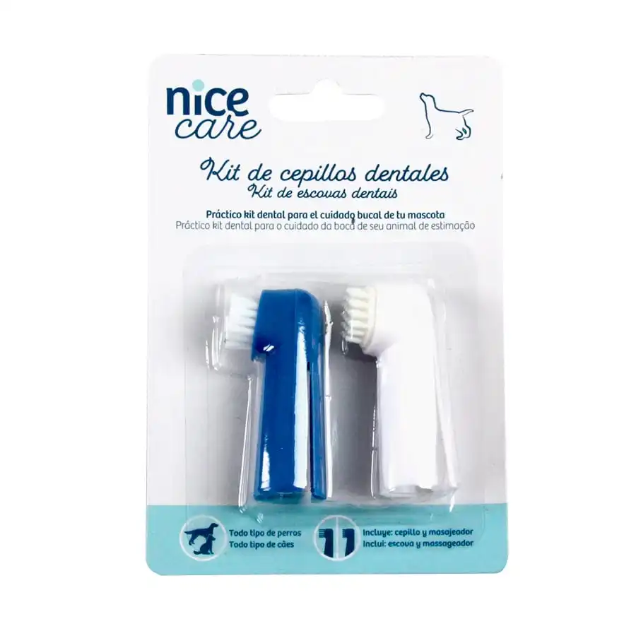 Nice Care Kit Cepillos Dentales para perros