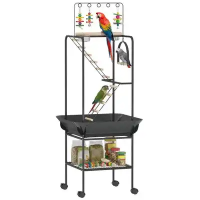 PawHut Soporte para Pájaro 63x63x163 cm Gris Oscuro - 1 Article - PawHut - Comparador de precios