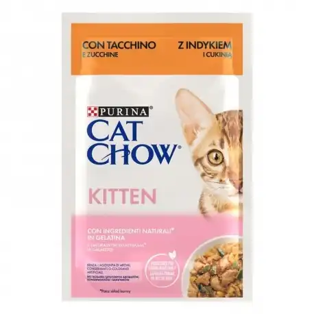 Purina Cat Chow Kitten Comida Húmeda en Gelatina para Gatitos con Pavo, 26 x 85 gr - Cat Chow - Comparador de precios