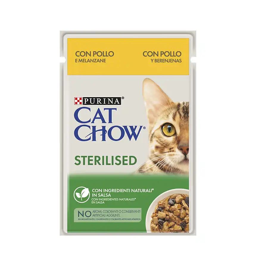Purina Cat Chow Sterilised pollo sobre para gatos